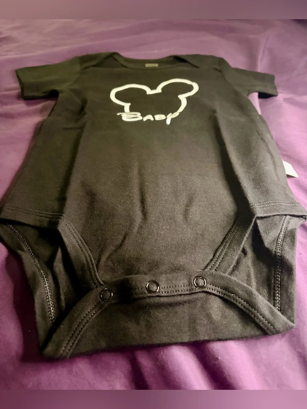 Disney Baby Mickey Mouse Black Short Sleeve Bodysuit Onesie 18–24 Months